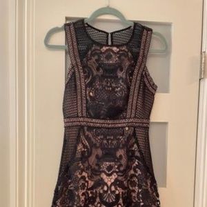 Stunning Lace Cocktail dress (Black & Nude)